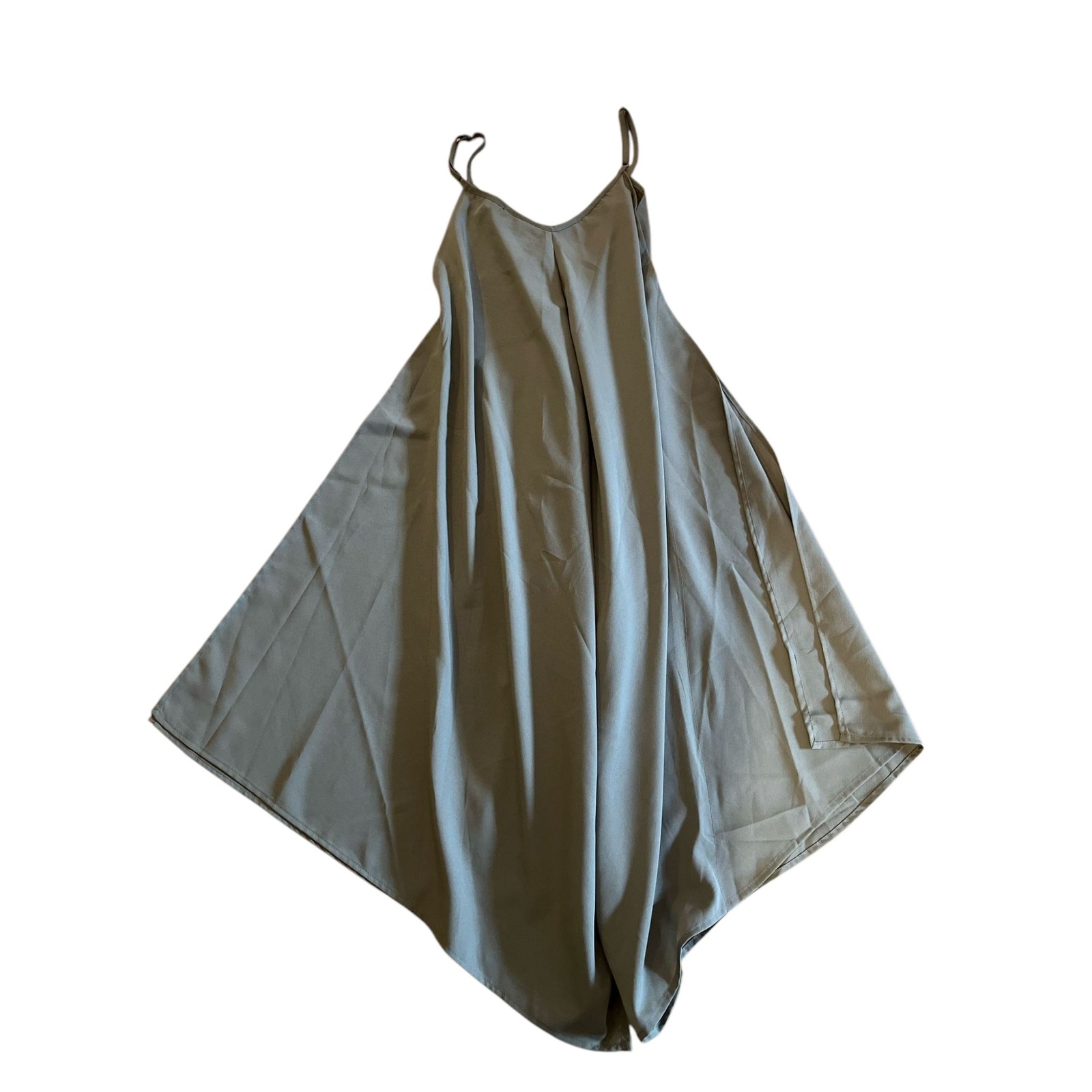 Speed Control Olive Green Asymmetrical Slip Dress – Size L