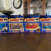 4 Corgi DC Comic Collector Cars- Batmobile (2), Two-Face Car, Redbird; NEW