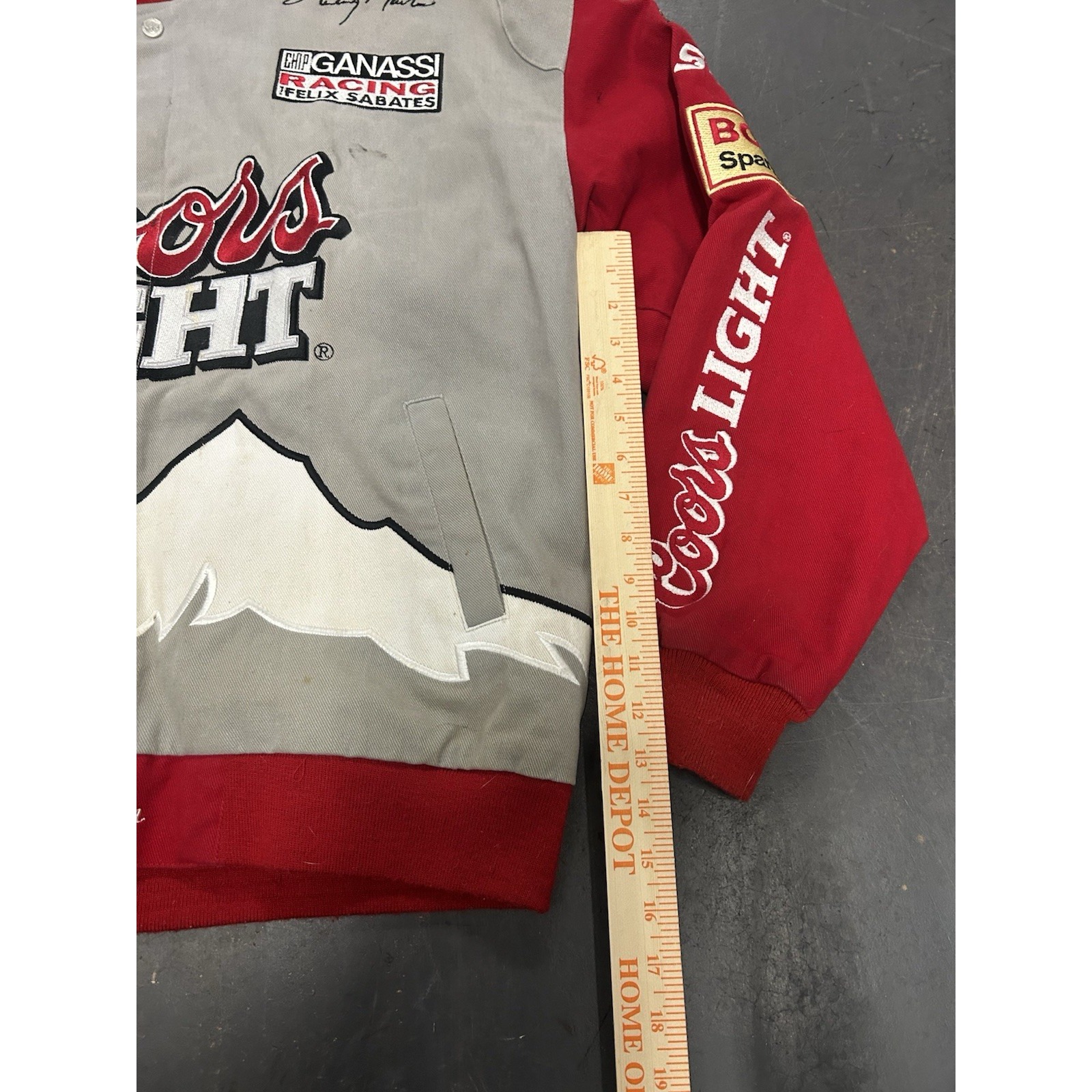 VTG Jeff Hamilton Coors Light NASCAR Jacket XL Sterling
