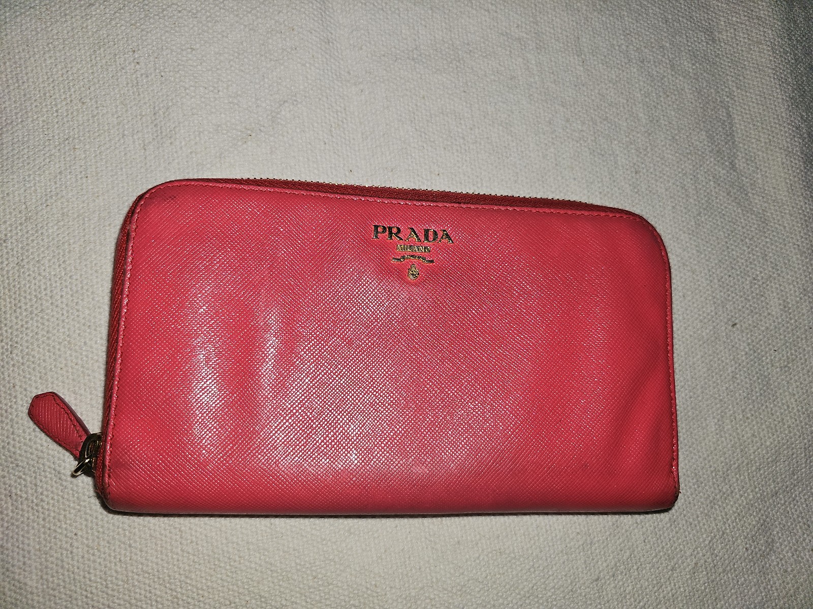 PRADA LONG ALL ZIPPER Auth. ALL ÀROUND WALLET Purse