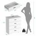 GEPELCN Dresser for Bedroom White Dresser with Power Outlets Wood 4 Drawer Dres