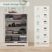 GEPELCN Dresser for Bedroom White Dresser with Power Outlets Wood 4 Drawer Dres