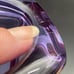 Moser Glass Amethyst Alexandrite Neodymium Crystal Trumpet Vase Purple