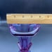 Moser Glass Amethyst Alexandrite Neodymium Crystal Trumpet Vase Purple