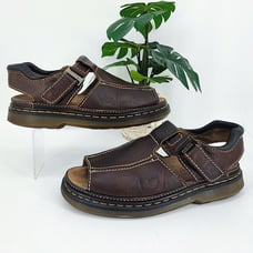 Dr. Martens Men's Brown Leather Chunky Sandals Size 12