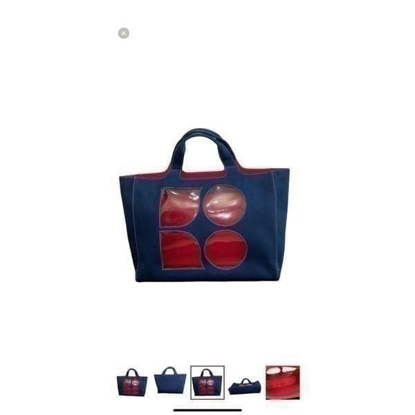 Kate Spade New York Navy Canvas Blue Tote