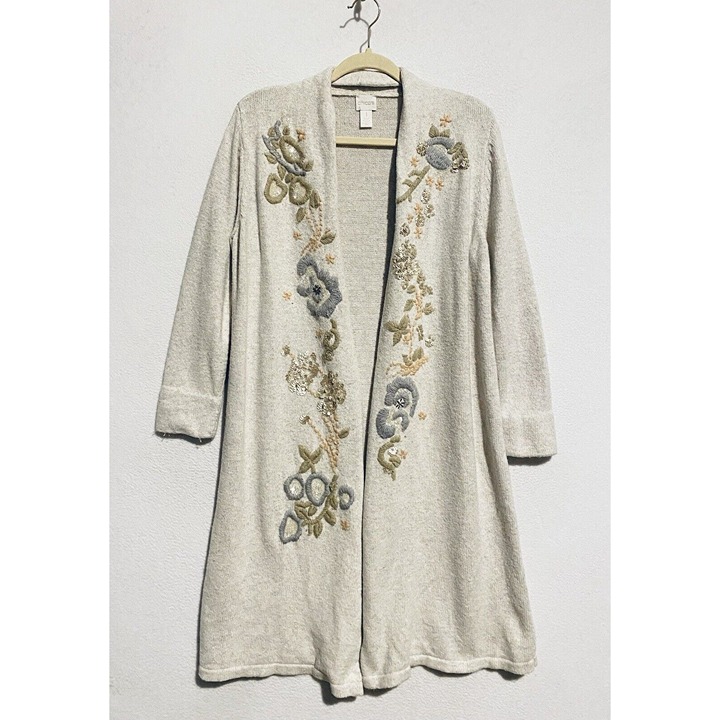 Chico s Sequin Cardigan Sweaters Mercari
