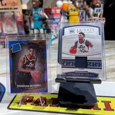 Donovan Mitchell 2017 Donruss Rated Rookie + Die Cut Crown Royale Jersey Relic!