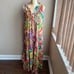 True Destination Womens Colorful Long Swim Coverup Fruit Print New Cotton Sz M