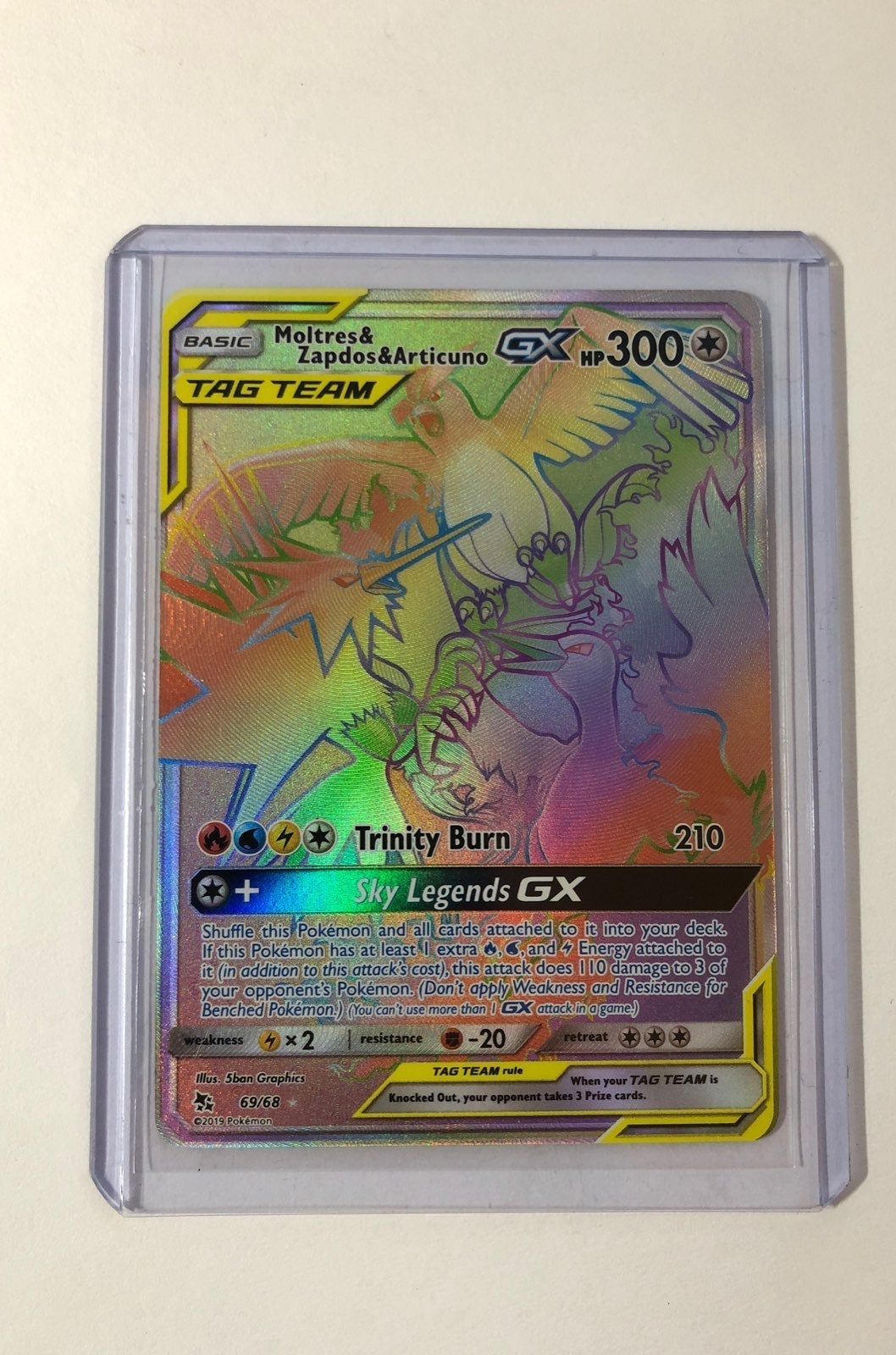 Moltres & Zapdos & Articuno GX Rainbow