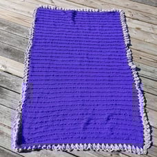 Hand Crochet Purple Lavender Lace Like C