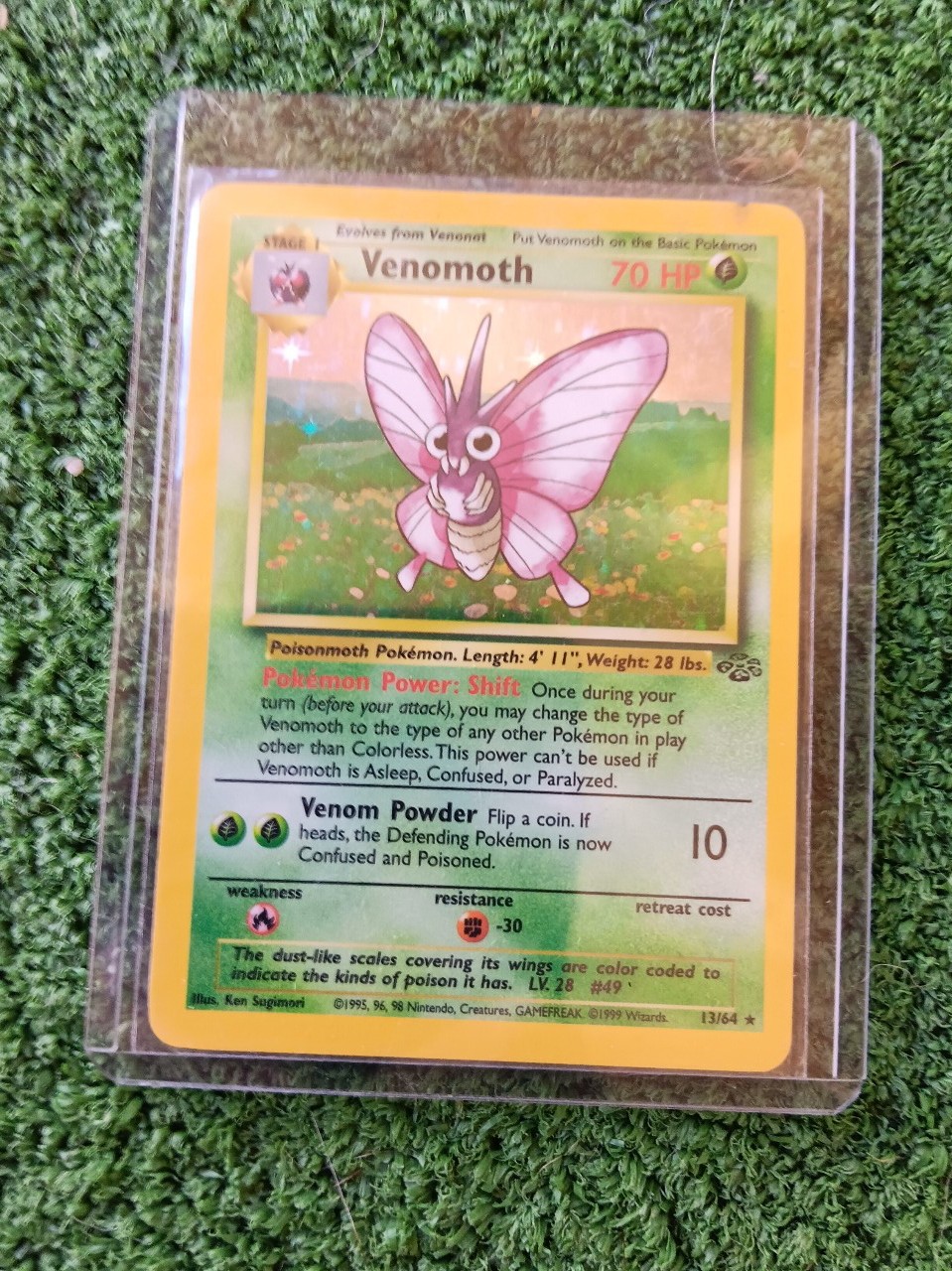 Pokemon Venomoth Rare 1995 13/64 TCG Card
