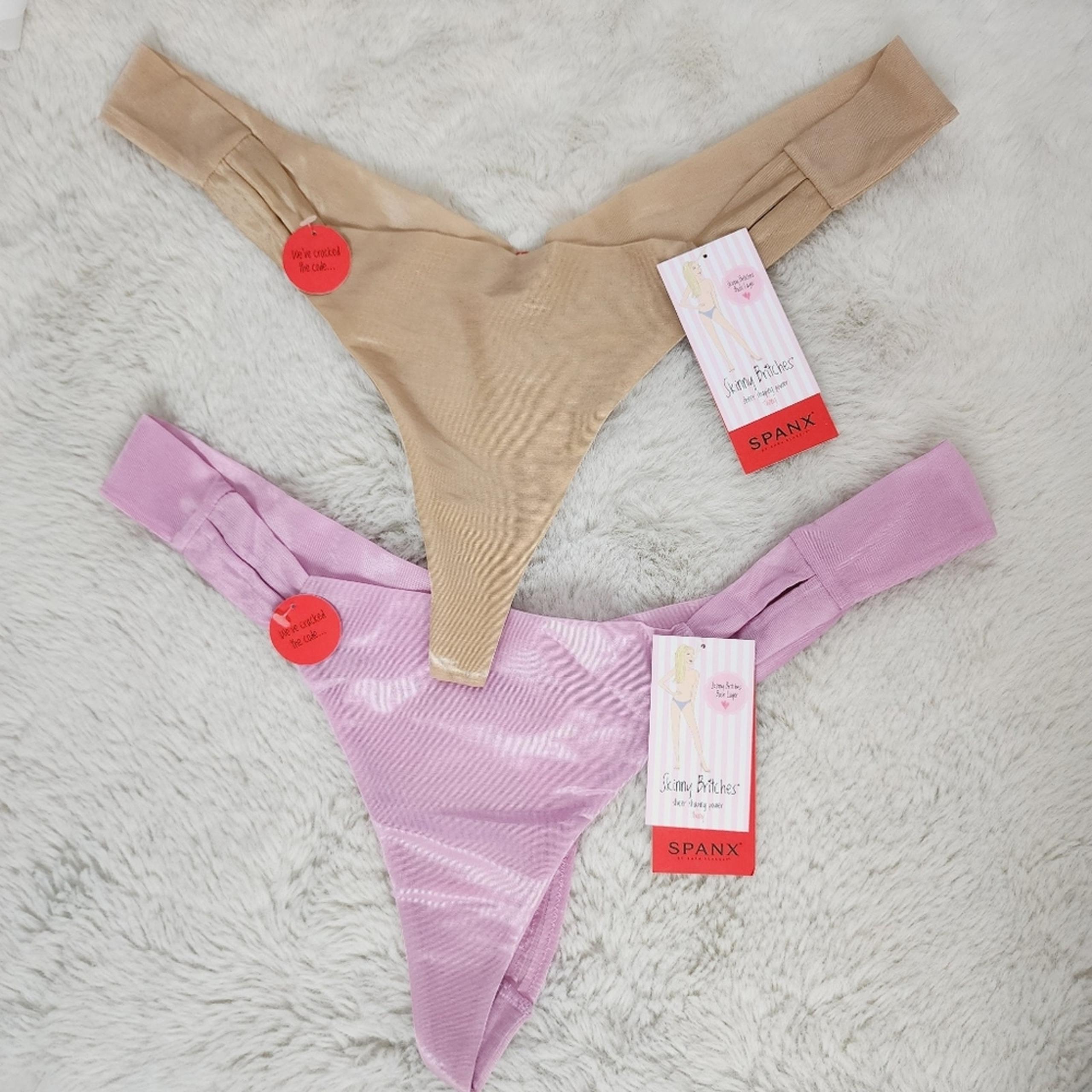 NWT Spanx Skinny Britches Everyday Sheer Shaping Power Thong Two Piece Bundle