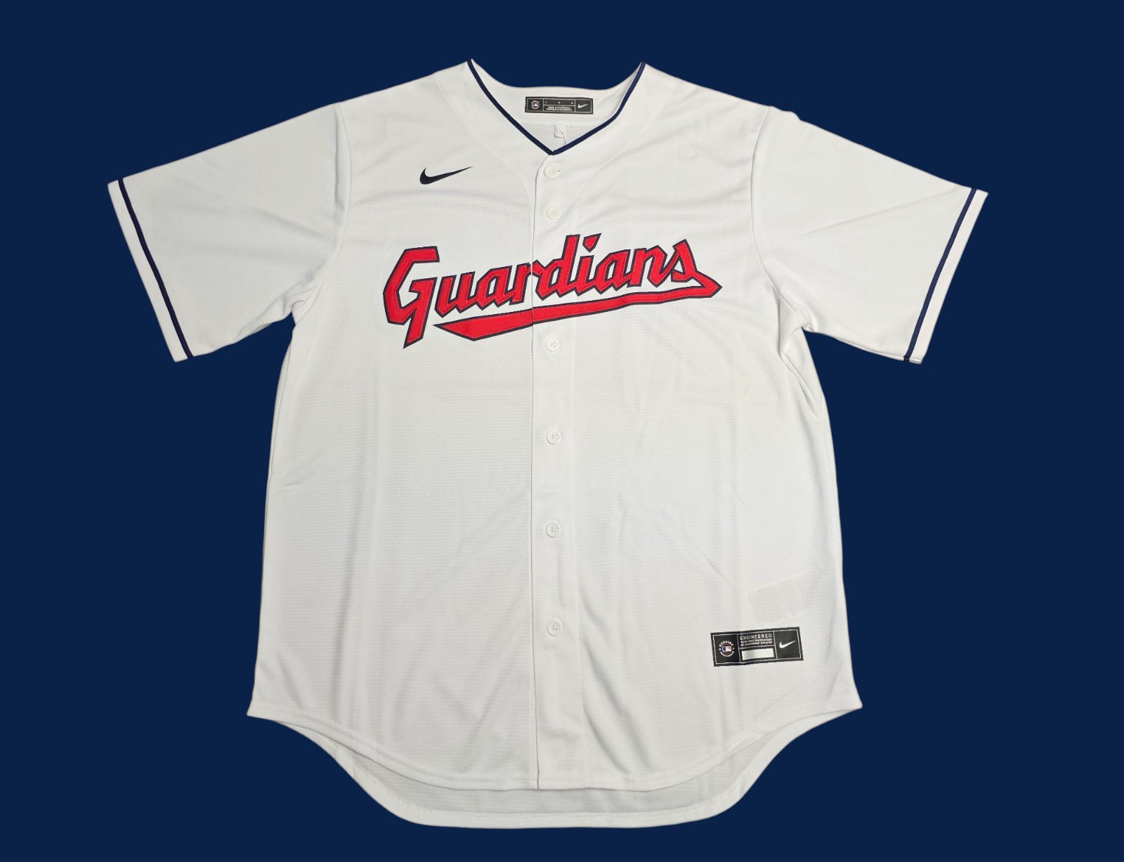 Cleveland Guardians Nike Home Jersey White Size XXL Blank MLB Men's NWT Adult