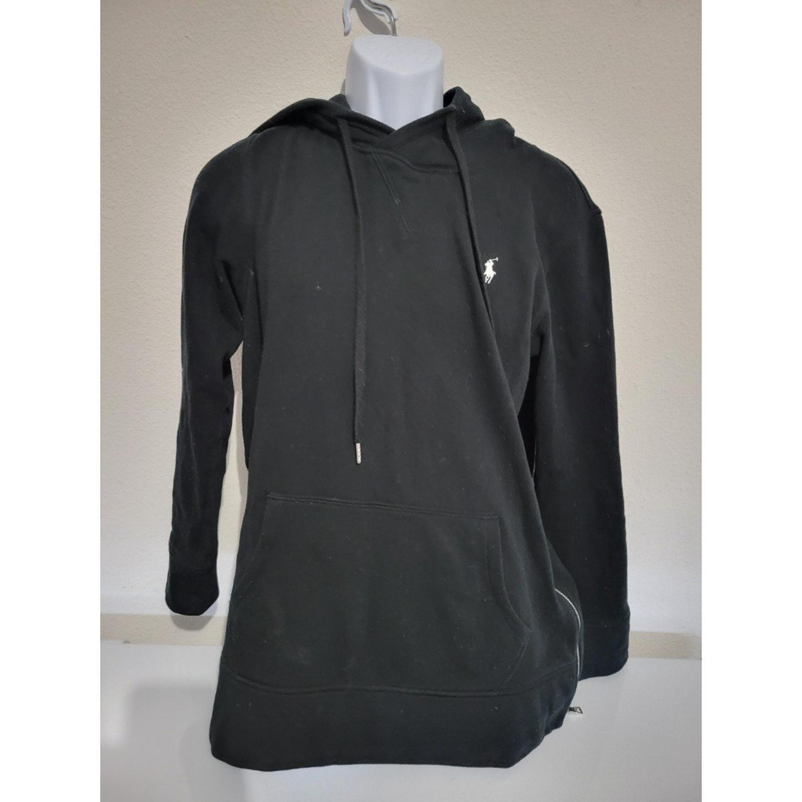Polo Ralph Lauren womens hoodie pullover sweater side zippers black size medium