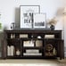 Rustic TV Stand with Sliding Door & Cabinets Media Console for TVs up to 65