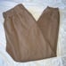 Set Active Women’s 100% Cotton Light Brown Cinched-Waist Sweatpants SIZE MEDIUM