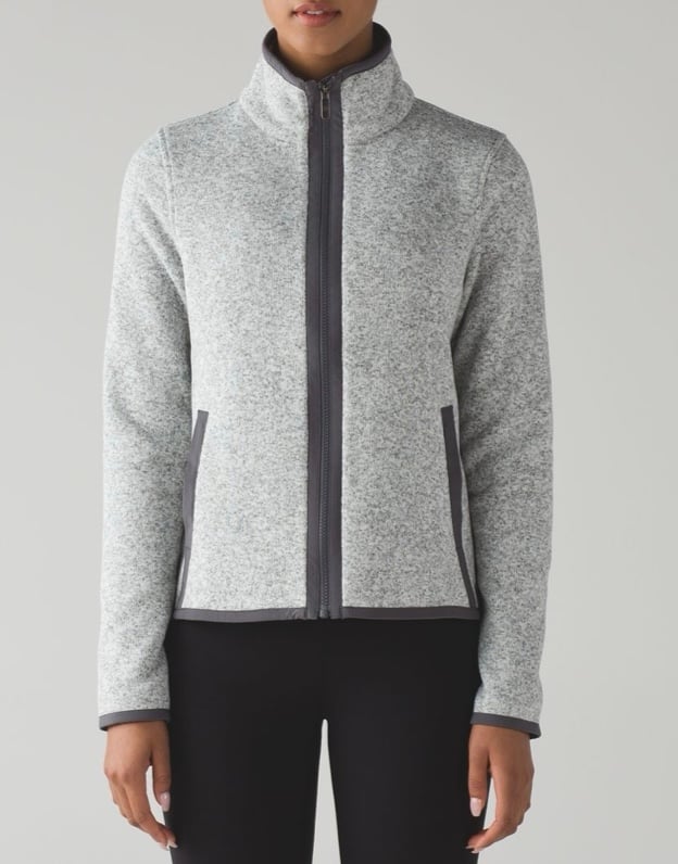 Lululemon Its Fleecing Cold Zip Up
Heathered White / Dark Carbon size 4