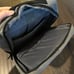 Grey backpack with USB port