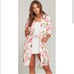 Show Me Your Mumu Brie White & Pink Floral Self-Tie Intimate Robe