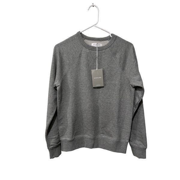 Everlane Raglan The Classic French Terry Crew Sweatshirt Heather Grey Size XXS