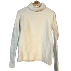 Sundance Knit Turtleneck Wool Blend Soft Sweater in Ivory White Size Small EUC