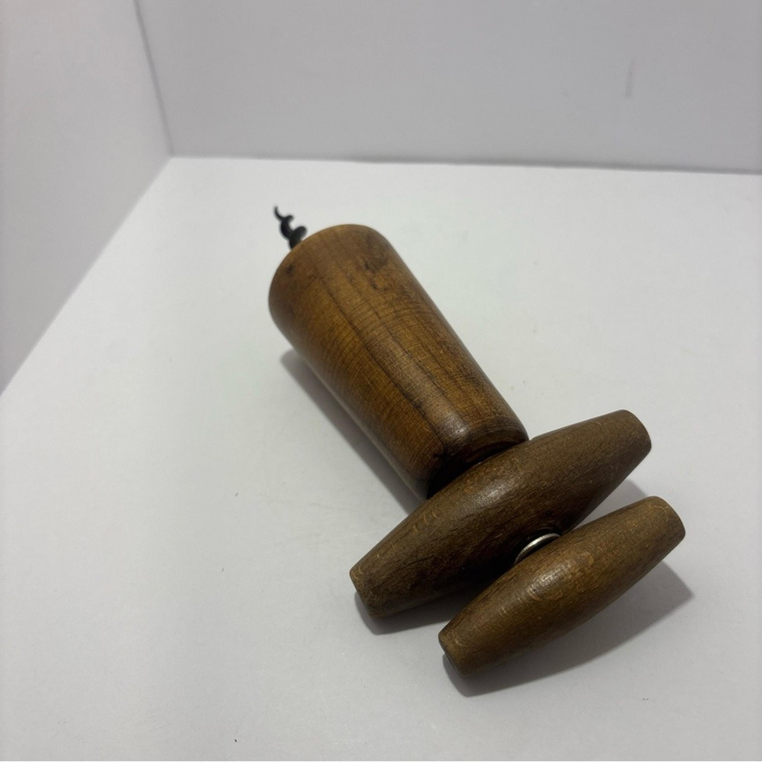 1970s Exotic Wood Wine Bottle Opener & Closer Mexico