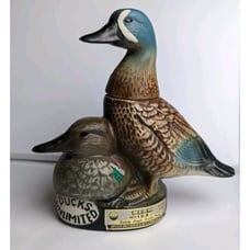 Jim Beam Ducks Unlimited Decanter Bottle Collectible Decor Duckling