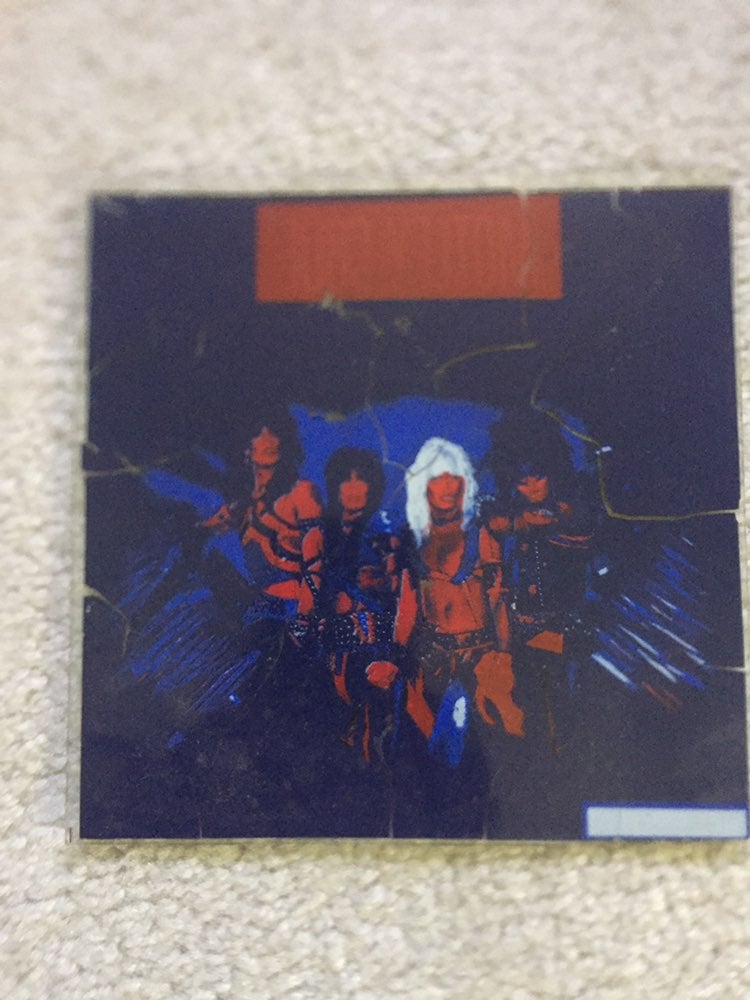 Vintage 1985 Motley Crue Glass/Mirror Pi