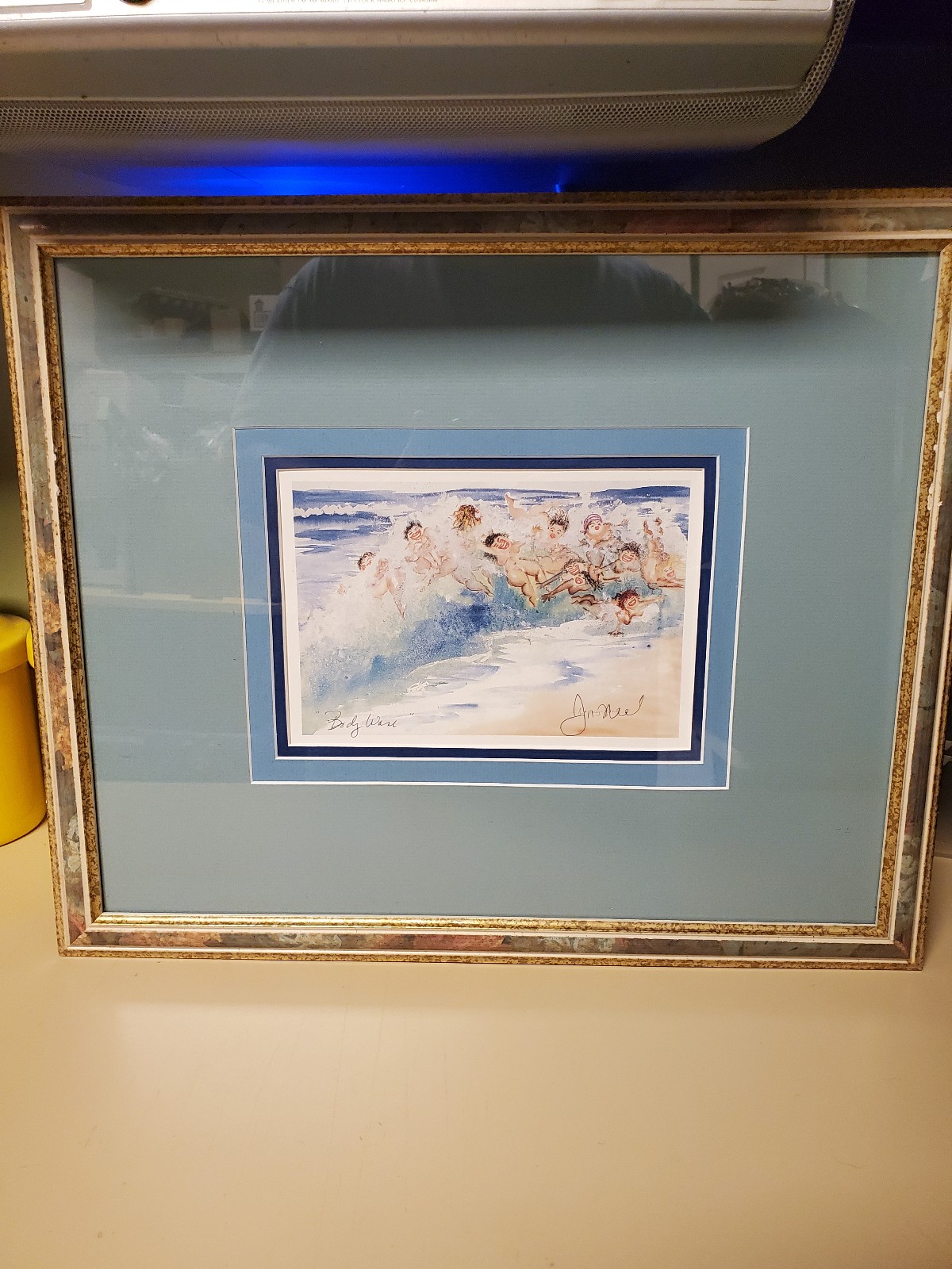 16x18 Artist Signed Jill Haney-Neal Body Wave Watercolor Print