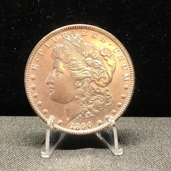 1890 O MORGAN SILVER DOLLAR CHOICE ORIGINAL BU DEEP FROSTY WHITE COIN