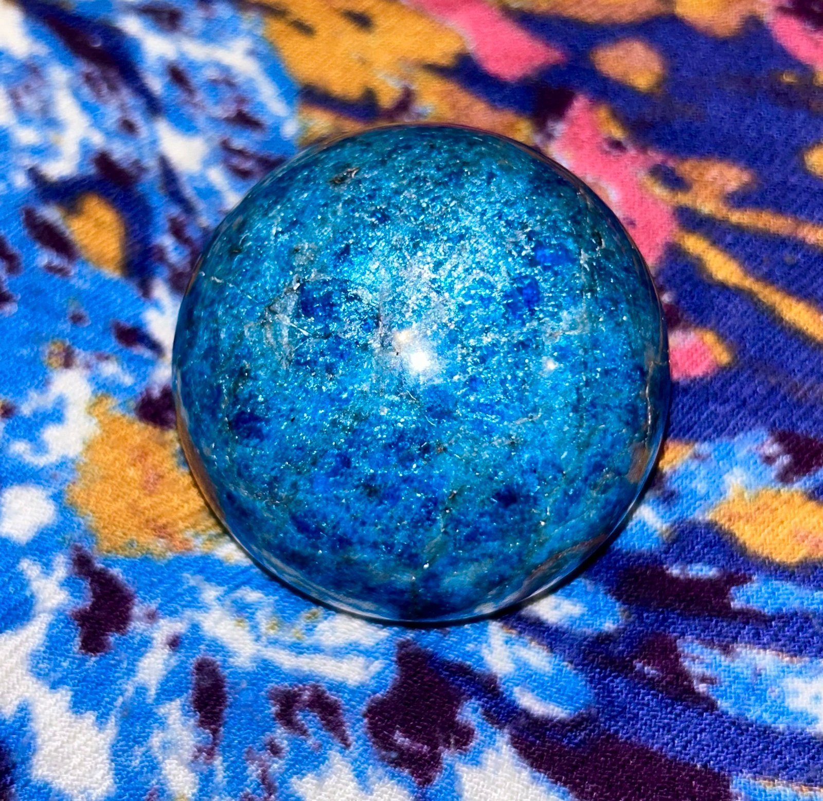 Beautifully Flashy Apatite Sphere