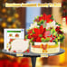 Pop Up Christmas Cards with Music & Lights, 11 inch Christmas Flower Bouquet
