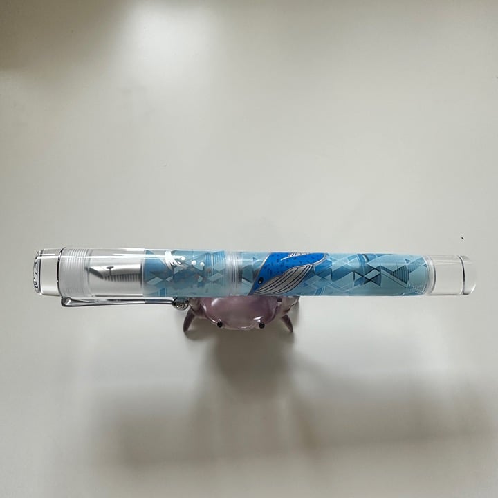 Opus 88 Demonstrator Fountain Pen in Blue Whale - Stainless steel Nib