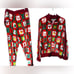 Christmas Velour Unisex Track Suit Large Zip Jacket Drawstring Pant Ugly Sweater