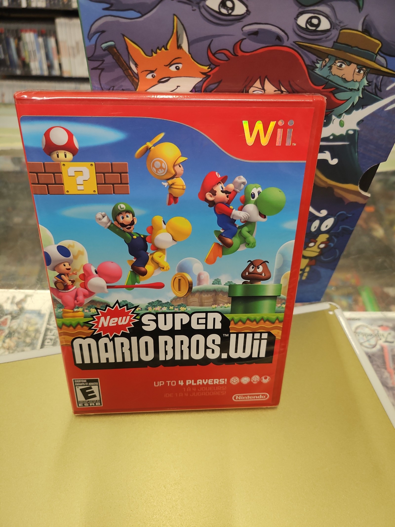 New Super Mario Bros. Wii, Nintendo 2009, New, Sealed, Red Case