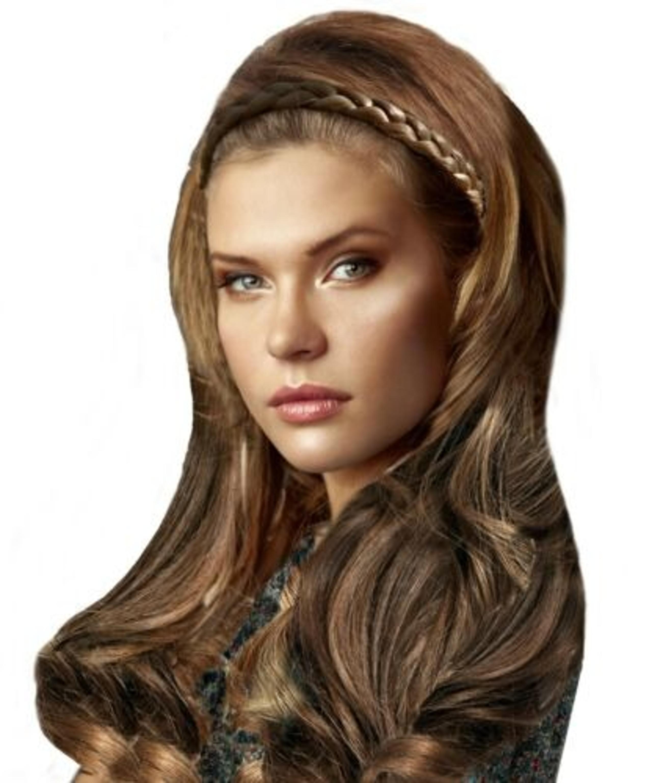 Mia Jumbo Braidie-Braided Headband-Synthetic Wig Hair on Band-Brown