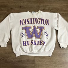 Vintage University of Washington Huskies College Crewneck Sz Large Pullover USA