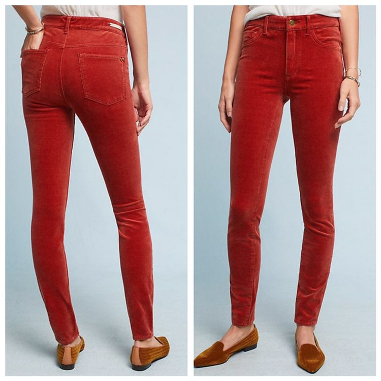 Pilcro High Rise Skinny Corduroy Pants 8