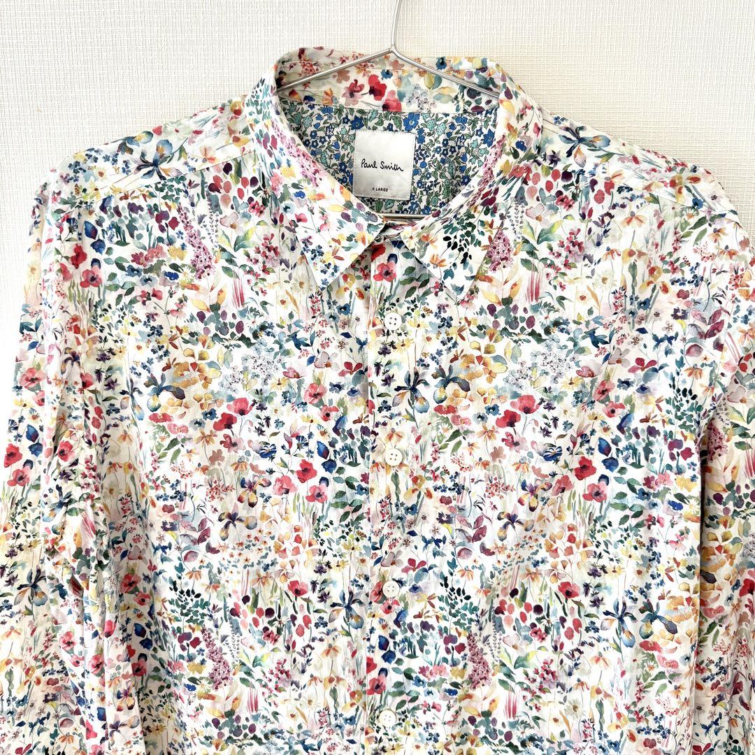 Paul Smith Floral Long Sleeve Shirt XL Flower Pattern Printed Shirt