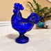 Vintage Mosser/ Westmoreland Mould Glass Standing Rooster Cobalt Blue