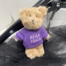 BNWT Boyds Bear Mini NWT 4 Bear Hugs embroidery with key fob