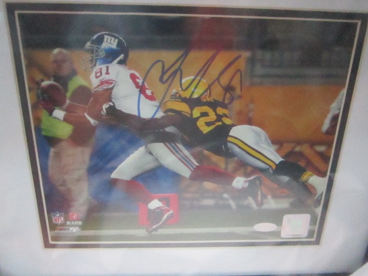 Giants AMANI TOOMER Signed Framed 8x10 Photo w/STEINER COA