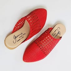 NWT GAIMO Spain Leather Woven Espadrille Mule Sandals