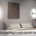 2 Pack Modern Wall Sconces Mounted Lights 12W 6000K Cool White Acrylic