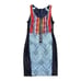 Byron Lars Gramercy Sheath Beaded Striped Geometric Pencil Dress SZ 6