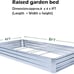8x4x1FT Raised Garden Bed, Large Metal Planter Box