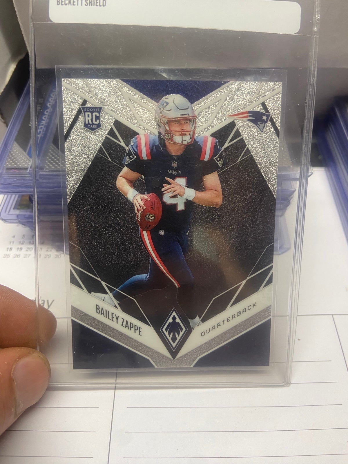 Bailey Zappe Onxy Rookie Card 3/5 SSP 2022 Panini Phoenix Football NFL Patriots