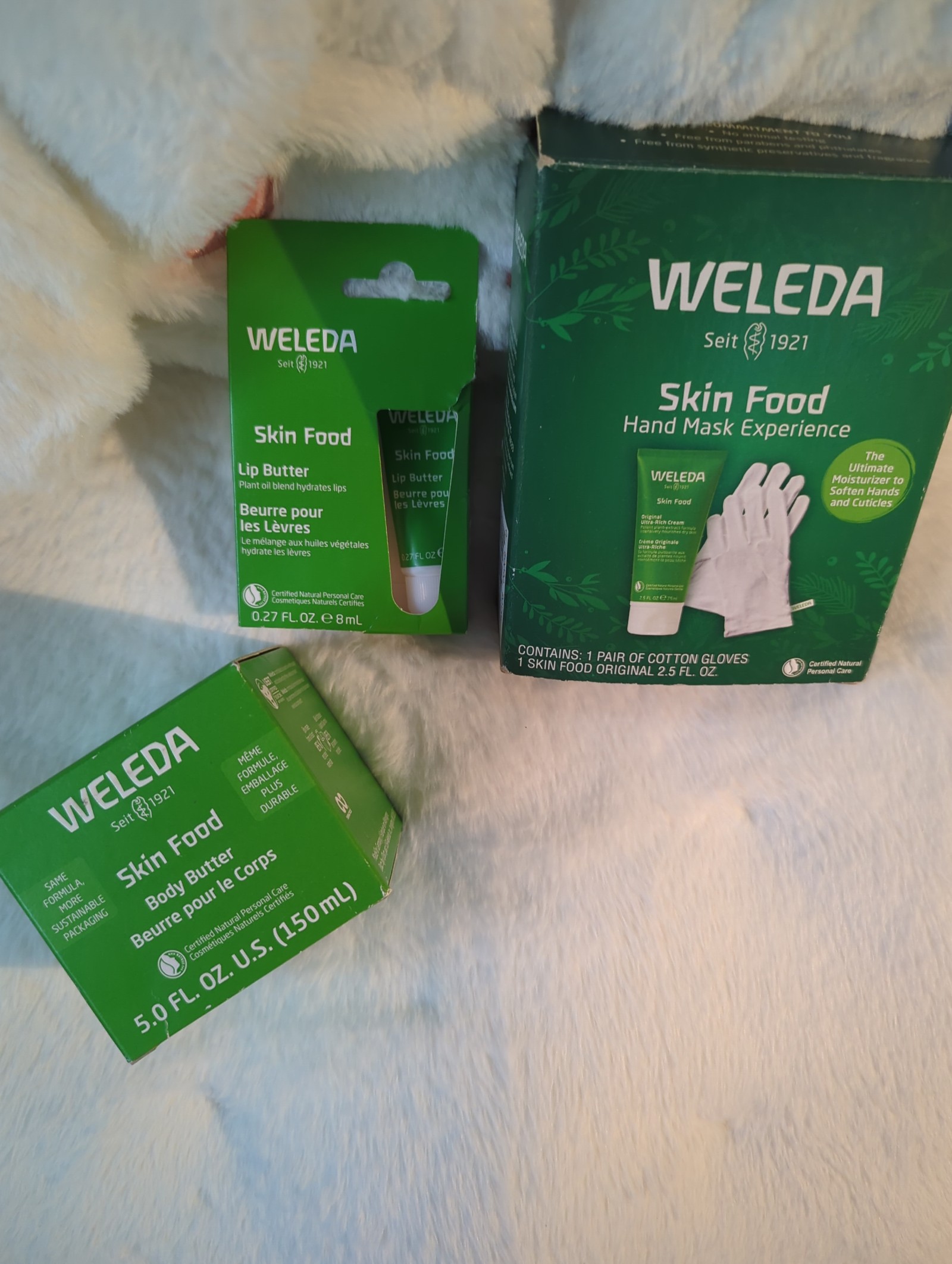 Weleda lotion and lip balm lot