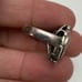Vtg Victorian Revival Mother Of Pearl Cameo Sterling Silver Marcasite Ring 6 3/4